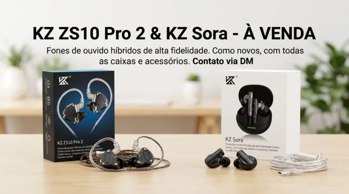 Vendo 2 excelentes fones de ouvido kz zs10 pro e Kz sora