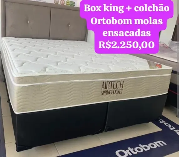 King Colchão Ortobom+ box king !! Promoção