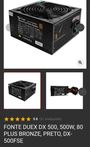 Fonte computador 500W