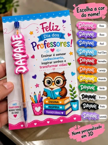 Presente para Dia dos Professores Personalizados - Varejo e Atacado