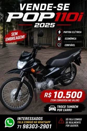 pop 110i 2024 20025 sem embreagem