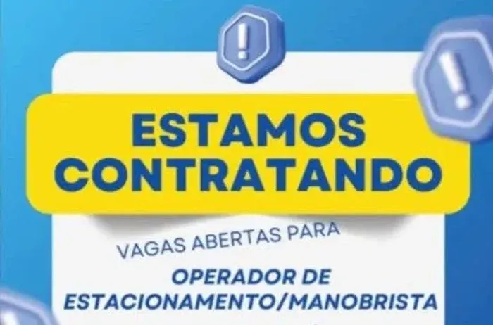 Vaga - Manobrista/Atendimento - Estacionamento 