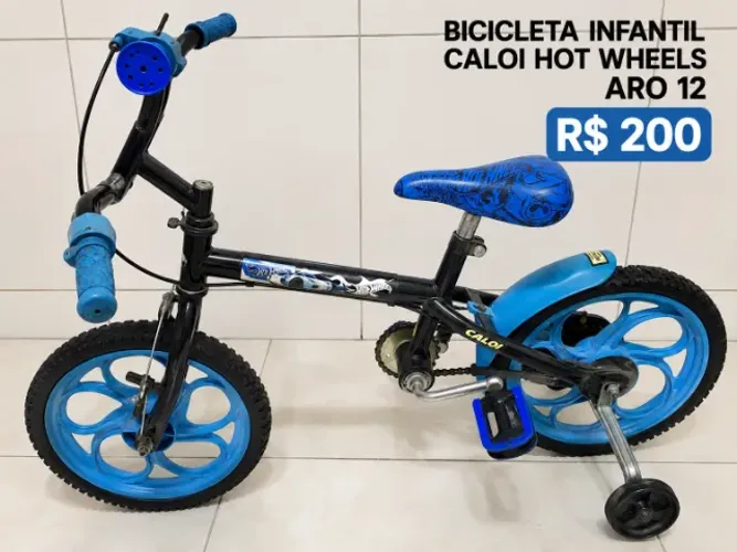 ? Bicicleta Infantil Caloi Hot Wheels Aro 12 -