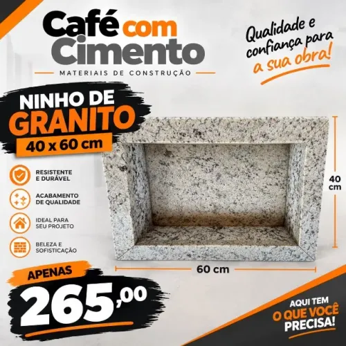 NICHO GRANITO SIENA COM FUNDO 40 X 60