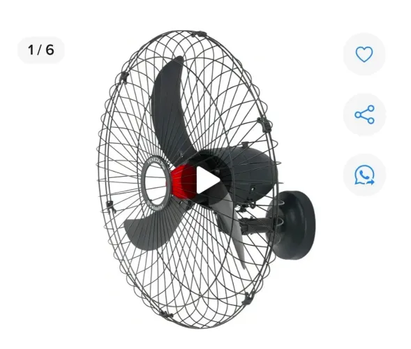 Ventilador de parede solaster