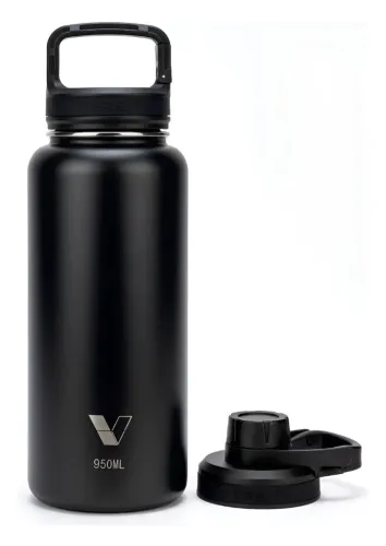 Garrafa Térmica Esportiva Preta Isolada a Vácuo Versity Coldkeeper 1L Inox (NOVO)