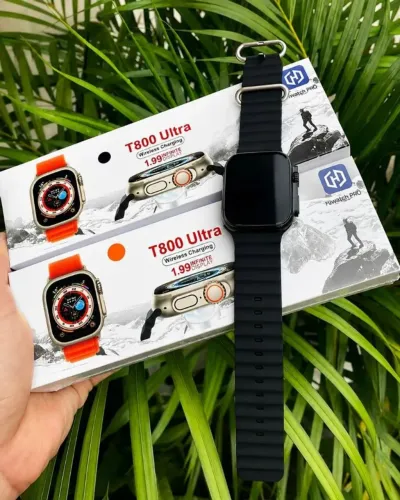 Smartwatch série original t800 ultra nfc 2.4 hd 45mm grande tela inteligente digital
