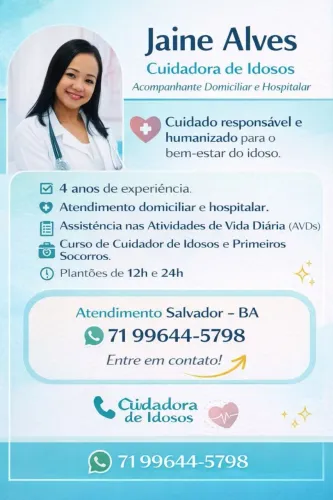 Cuidadora de idosos .