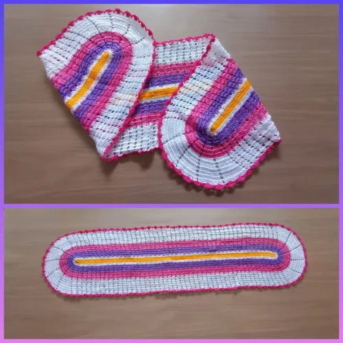 Caminho de mesa de crochê 