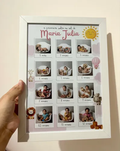 Quadro Personalizado O Primeiro Ano Do Bebê 