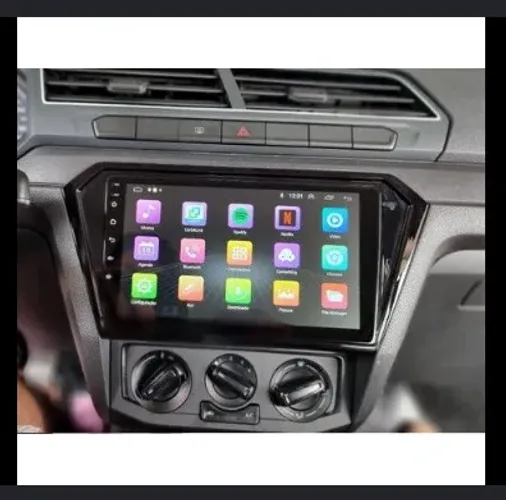 Kit multimídia gol saveiro voyage G7 G8 de 9" Carplay Android auto usb bt fm sem fio