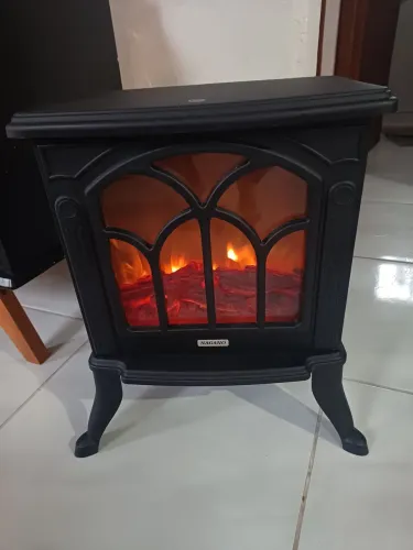 Aquecedor Elétrico Efeito Lareira Retrô