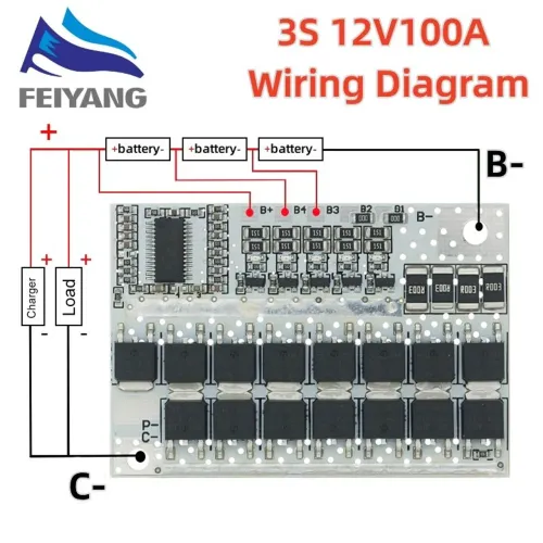 Placa BMS 3S 12V 100A *Entrego Aceito Cartão