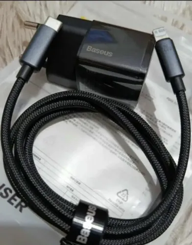 Carregador de iPhone Original Turbo Baseus 20W + Cabo + Garantia de 90 dias