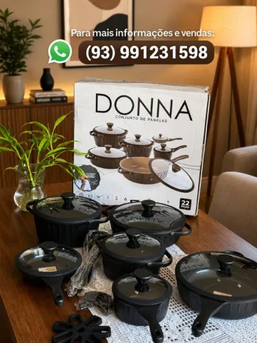 Jogo de panela de cerâmica com 20 peças e 22 peças 