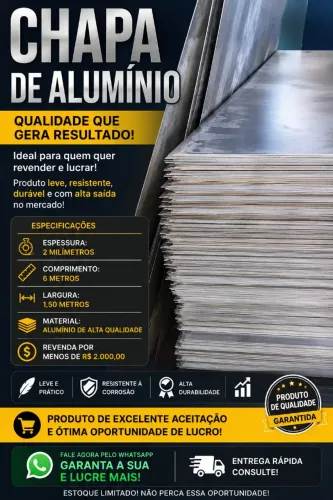 Chapa de alumínio 
