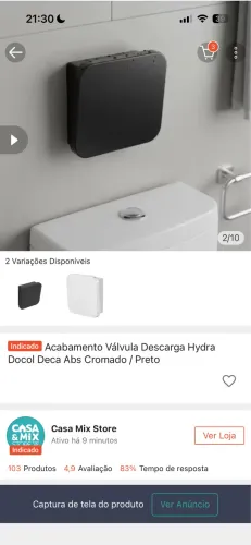 Acabamento válvula de descarga Hydra