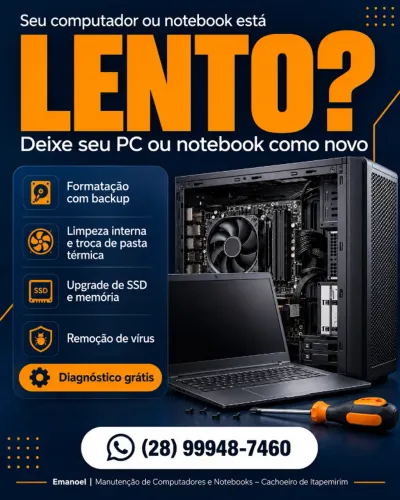 Formatação e Manutenção de Computadores e Notebooks