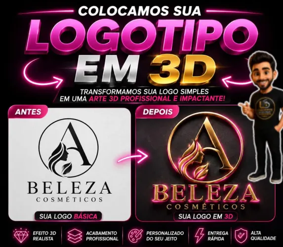 Logotipos personalizados em 3d