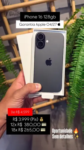 iPhone 16 128gb - Garantia Apple 04/27
