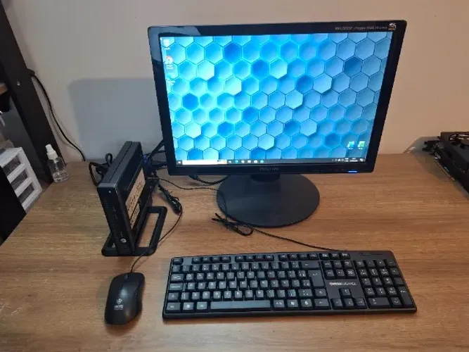 Mini PC HP completo, teclado mouse e monitor core i3 quarta geração ssd 8gb ram