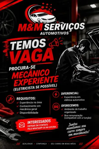 Vaga para Mecânico Automotivo Experiente - Eletricista