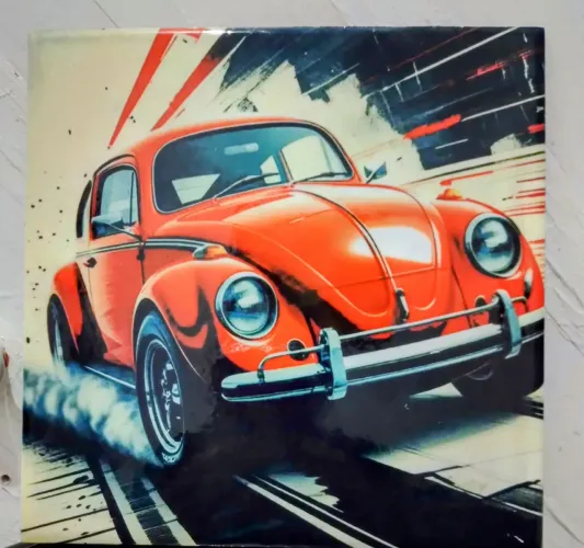 Ladrilho decorativo fusca. 