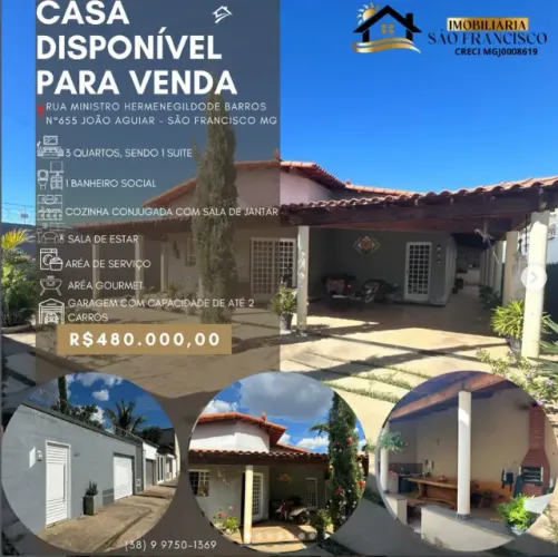Casa de 2 quartos e 1 suíte e área gourmet.