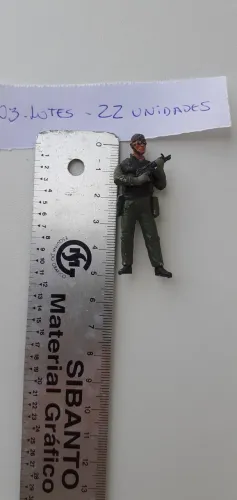 03 Lote de 22 Miniaturas Soldado 2ª Guerra Mundial - Pintados a mão.