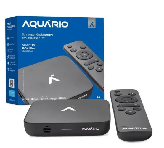 Smart Tv Box Plus Aquário Stv-3000 - Bivolt