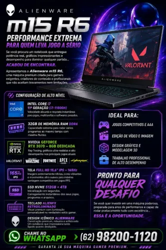 Notebook ALIENWARE M15 R6 