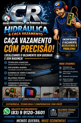Caça vazamento e hidráulica