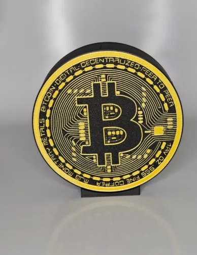 Moeda Bitcoin Estatua(presente criativo, impressao 3d)