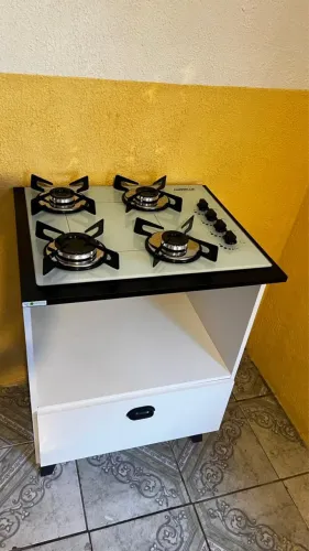 Cooktop 4 bocas Gás Natural (GN) + Balcão - Usado apenas 1x