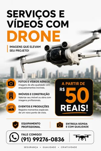 Filmagem com drone 50 reais
