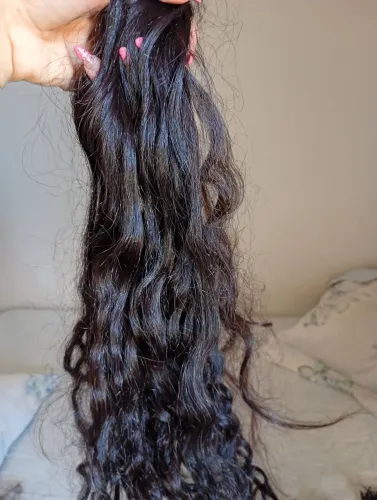 Mega hair cabelo humano ondulado 400 gramas gramas