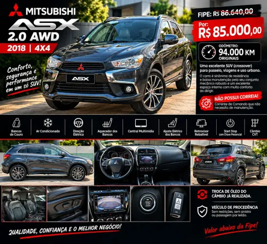 Mitsubishi ASX 2.0 16V 4X4 Flex Aut. 2018