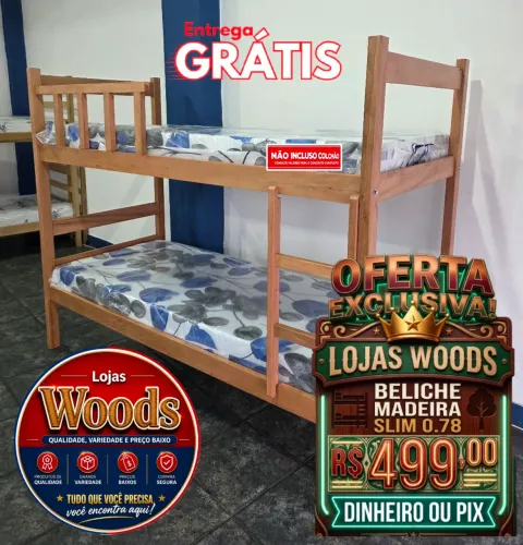 Beliche Madeira Novo R$ 499,00 Entrega em Toda Manaus