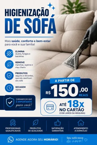 HIGIENIZAÇÃO DE SOFÁS