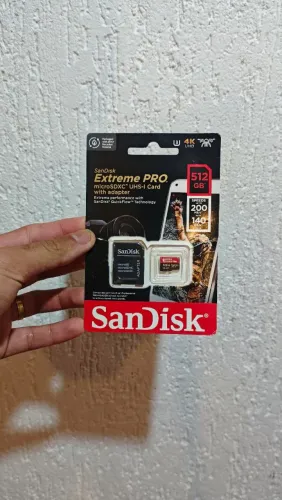 SanDisk Extreme PRO 512GB microSDXC + Adaptador ? NOVO/ ABERTO A EMBALAGEM MOTIVO DE TEST.