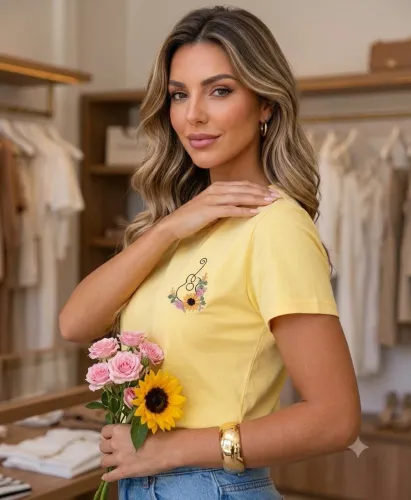 T-Shirt Feminina Premium - Algodão e Detalhes Exclusivos
