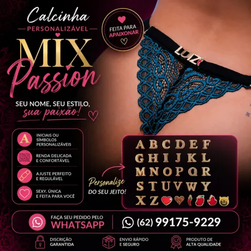 Calcinha Personalizável Mix Passion