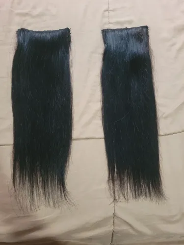 Mega Hair Preto Liso Natural Par de Faixas Longas