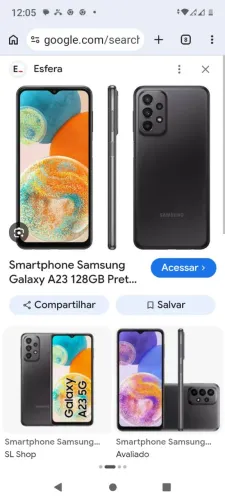 Celular Samsung a23 novíssimo acompanha película 3D capim carregador