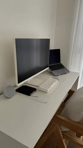 Mesa Escrivaninha Minimalista Branca