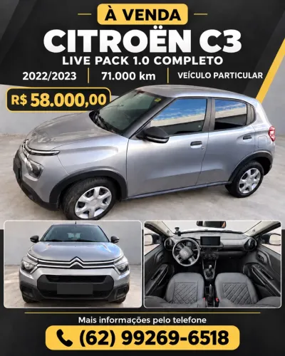 Citroen C3 Live Pack 1.0 Flex 6V 5P Mec. 2023