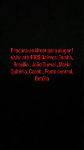 Estou procurando uma kitnet para alugar