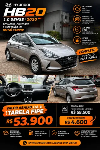 Hyundai HB20 Sense 1.0 Flex 12V MEC 2020
