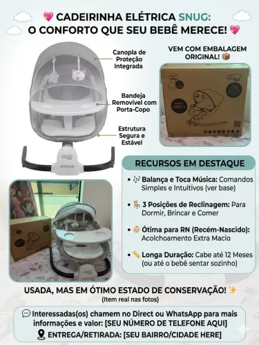 Cadeirinha elétrica Max baby