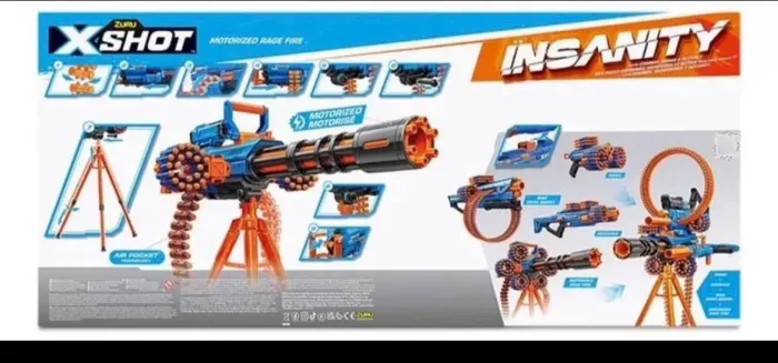 Lançador De Dardos X-shot Insanity Motorized Rage Fire 5641